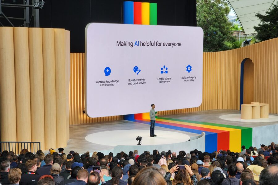Google I/O, Inteligência Artificial, Gemini, Gemini 1.5 Pro, Gemini 1.5 Flash, Google Search, AI Overviews, AI Mode, Google Beam, Gemini Live, Project Astra, Veo 3, TPU Ironwood, IA Multimodal, Futuro da Tecnologia, Inovação Google, Agentes de IA, Realidade Estendida, Acessibilidade IA